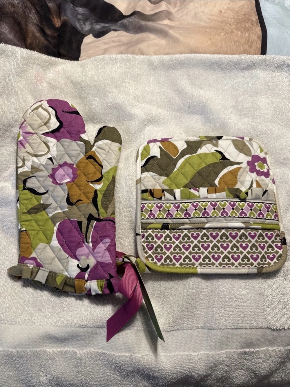 NWT Vera Bradley Portobello Road  Cooking Mitten And Pot Holder Set